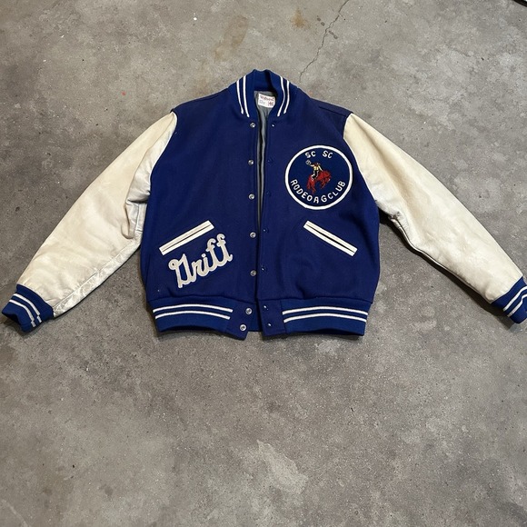 Wilson Other - Vintage 70s Wilson Varsity‎ Letterman Jacket Men's Wool Leather Rodeo Ag Club L